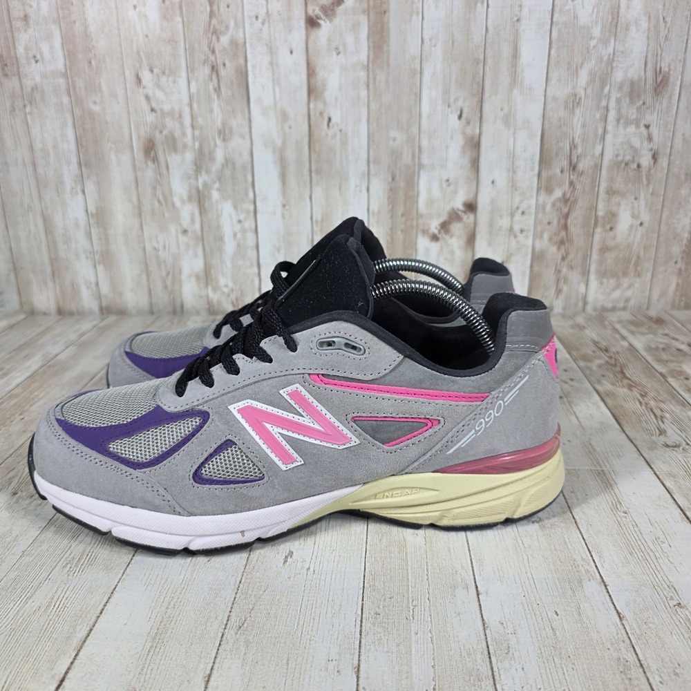 New Balance 990v4 Kith Rose Sneakers Gray Purple Pink Mens Size 12 Comfort Shoes - Picture 2 of 8